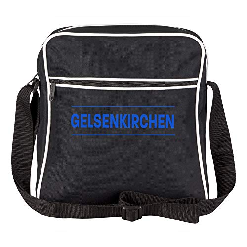 Schultertasche Gelsenkirchen Schriftzug schwarz - Gelsenkirchen Gelsenkirchener Fußball Tasche Fanartikel