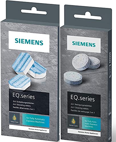SIEMENS TZ80001 10 Reinigungstabletten + 3 Entkalkungstabletten für EQ Series