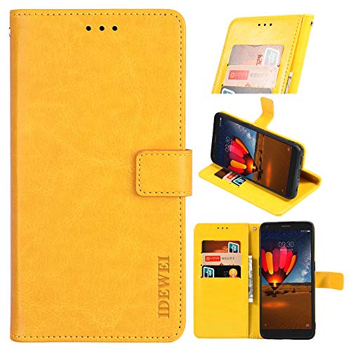 BellaCase Xiaomi Poco M3 Handyhülle Hülle Leder Flip Case [Kartenfach] [Standfunktion] [Magnetschnalle] Wallet Cover für Xiaomi Poco M3 Smartphone(Gelb)