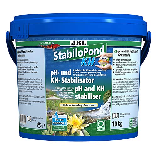 JBL pH- und KH-Stabilisator für Gartenteiche, Granulat für 100.000 l Teichwasser, StabiloPond KH, 10 kg