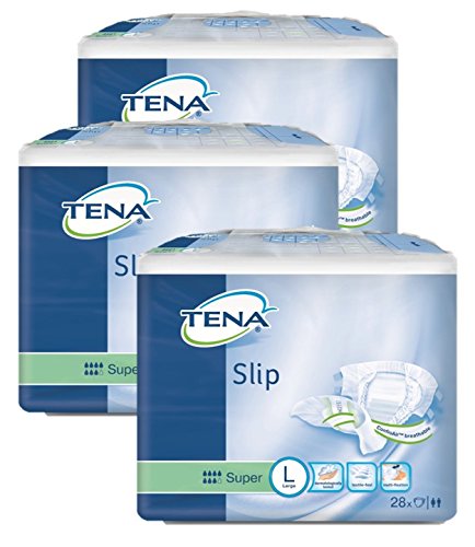 TENA Slip Super Large (L) - saugstarke Schutzunterwäsche - bei schwerer Inkontinenz und Doppelinkontinenz - Einweghose 3 x 28 = 84 Stück