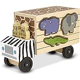 Melissa & Doug Safaritierrettungswagen | Holzspielzeug | Fahrzeuge | entwicklungsförderndes Spielzeug | 3+ | Geschenk für Jungen oder Mädchen