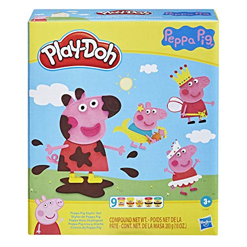 Play-Doh Peppa Wutz Stylingset mit 9 Dosen und 11 Accessoires, Peppa Wutz Spielzeug für Kinder ab 3 Jahren