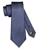 JEMYGINS Schmale Einfarbige Herren krawatte mit einer Vielfalt an Farben - 7cm Dunkelblau