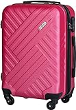 Xonic Design Reisekoffer - Hartschalen-Koffer mit 360° Leichtlauf-Rollen - hochwertiger Trolley mit Zahlenschloss in M-L-XL oder Set (Neon Light Pink, M)