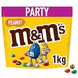 M&M'S Peanut Großpackung Schokolade, Geschenk, Schokolinsen mit Erdnusskern, 1 Packung (1 x 1kg)
