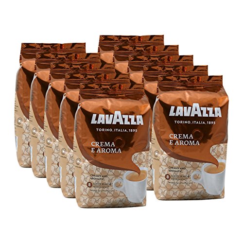 Lavazza Kaffee Crema E Aroma, ganze Bohnen, Bohnenkaffee (10 x 1kg Packung)