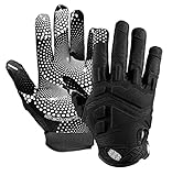 Seibertron G.A.R.G 2.0 Gel Filled Patentiert Anti-Impact Ultra-Stick Football Sports Receiver/Empfänger Handschuhe Gloves Adult Black XL