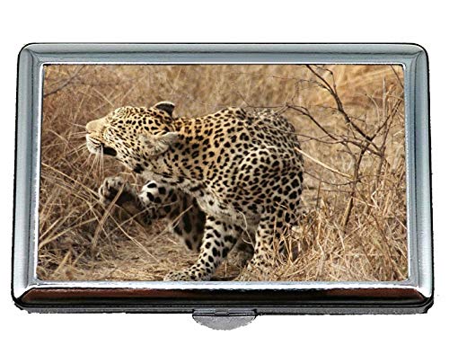 Zigaretten-Etui/Karton - King Size, Leopard Südafrika Safari Visitenkartenetui Herren Damen