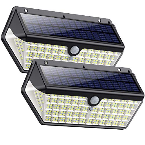 Solarlampen für Außen,SWEYE Solar Bewegungsmelder Aussen【Neuestes Modell 266 LED-2 Stück】Solarleuchten für Außen 2500Lumen Solar Aussenleuchte mit Bewegungsmelder IP65 Wasserdichte für Garten