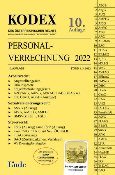 KODEX Personalverrechnung 2022 (Kodex des Österreichischen Rechts)