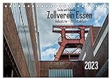 Zeche und Kokerei Zollverein Essen: Industrie-Architektur (Tischkalender 2023 DIN A5 quer), Calvendo Monatskalender