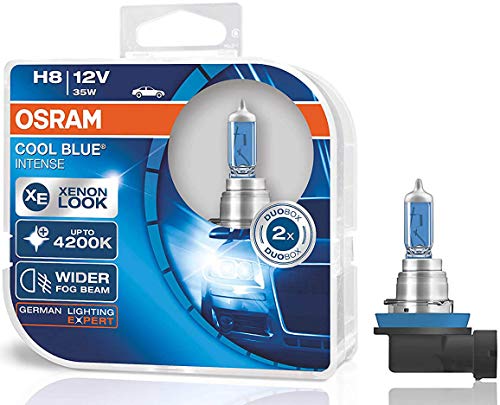 Osram 64212CBI-HCB COOL BLUE INTENSE H8 Halogen, Scheinwerferlampe, 12V, Duo Box, 2 Stück, Anzahl 2