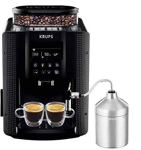 Krups EA8160 Kaffeevollautomat | 1450 Watt | 1,8 Liter | 15 bar | LC Display | Cappuccinatore | schwarz