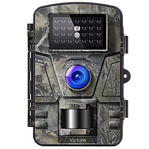 Victure Wildkamera 16MP 1080P Infrarot No Glow LEDs Bewegungsmelder Nachtsicht Jagdkamera, Wildtierkamera mit Nachtsichtbewegung Wasserdicht IP66 für Haussicherheits Überwachungskameras
