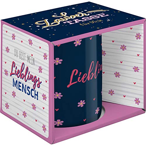 GRUSS & CO 47055 Zaubertasse Mensch, Porzellan, 35 cl, Geschenkbox, mehrfarbig, 1 Stück (1er Pack)