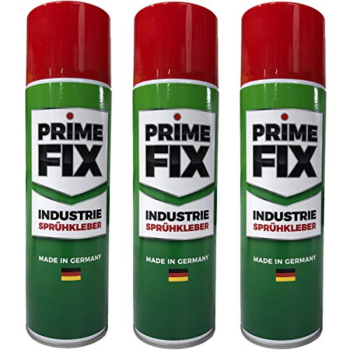 3 x Prime FIX Sprühkleber - Industriekleber - extra stark 500ml