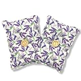 Mini-Kissen „Schlaf gut - Lavandel“ 2er-Pack, gefüllt mit organischen Lavendelsamen – Lege es zum Einschlafen unter dein Kopf- oder Sofakissen,um die Nerven zu beruhigen 13x10cm
