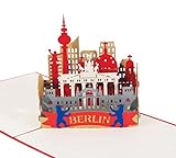 3D KARTE'Berlin Skyline' I Pop-Up Karte als Reisegutschein, Grußkarte, Geschenkkarte, Geburtstagskarte I Klappkarte als Andenken, Souvenir