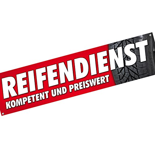 KDS Reifenservice - Reifendienst - Räderwechsel Reifen Spannbanner Banner Werbebanner 2 x 0,5 Meter Plakat