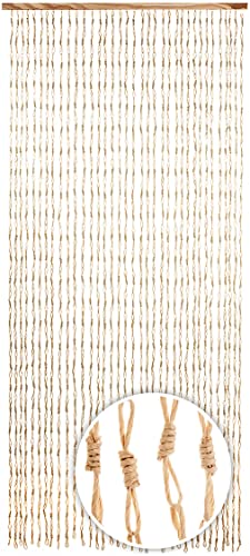 Kobolo Türvorhang Papiervorhang Circles beige - Balkon/Terrassentür - 90x200 cm