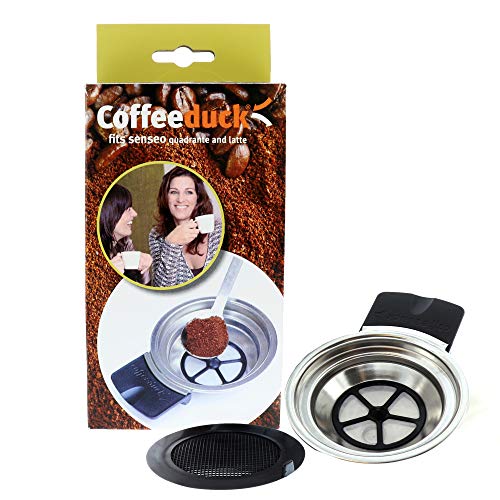 ohmtronixx Permanent Kaffeefilter nachfüllbar, Kaffeepadmaschinen, ersetzt Kaffeepads, geeignet für Coffeeduck 3 Senseo Quadrante HD7860 und Senseo Latte HD7850, HD7860, HD7825, HD7863, HD7825, HD7885