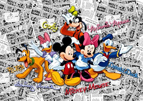 1art1 Micky Maus Minni Maus, Donald Duck, Daisy Duck Und Freunde, 4-Teilig Fototapete Poster-Tapete 360x254 cm