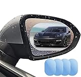 Auto Rückspiegel Regenschutz Folie, 15x10CM HD Wasserdicht Anti-Fog-Spiegel Schutzfolie für Universalfahrzeug SUV Trunk Side Windows Spiegel, (4 Stück)