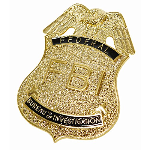 NET TOYS FBI Marke Special Polizei Abzeichen US Police Batch USA Polizisten Dienstmarke Polizeimarke Anstecker Polizeiabzeichen Schmuck Karneval Kostüme Accessoires