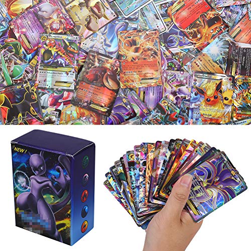 YNK 100 Stücke Sack Karten Sonne & Mond Series GX Karten Energy Trainer Karten (80EX + 20Mega)