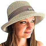 TOSKATOK® Damen-Damen-Einstellbarer Sommer-Sonnenhut Mode Faltbarer Roll-Brim Trilby-Bowler