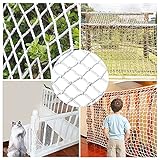 FIYSON Sicherheitsnetz für Kinder, Balkon Katzennetz, Neues Upgrade 3cm mesh, Treppen Schutznetz Sicherheitsnetz, Haustier Katzennetz, Anti-Fall Schutznetz, für Balkon &Treppengeländer (1.5 x 3m)