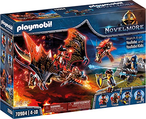 PLAYMOBIL Novelmore 70904 Drachenattacke viele weitere spannende Extras für tollen Ritterspielspaß, Spielzeug für Kinder ab 4 Jahren