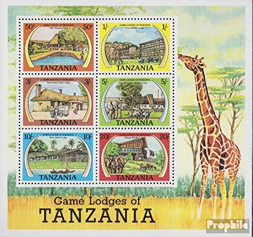 Prophila Collection Tansania Block14 (kompl.Ausg.) 1978 Safari Hotels (Briefmarken für Sammler) Säuger Sonstige