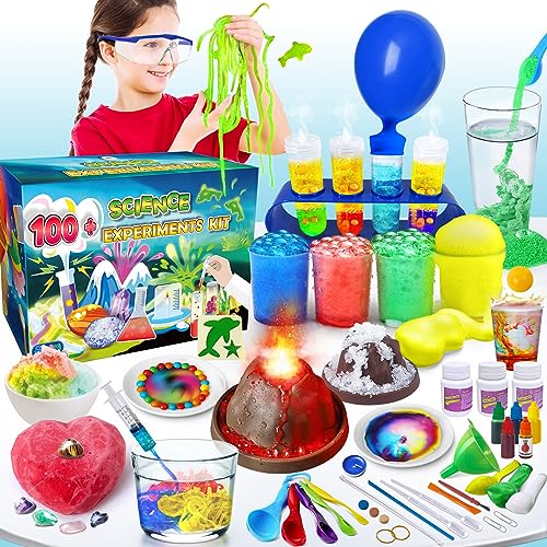 UNGLINGA 100+ Experimente Wissenschaft Kit für Kinder, leuchtenden Substanzen, Chemielabor, Steine Mineralien Ausgrabungsset, Vulkan, Großartiges interaktives und Lernspielzeug