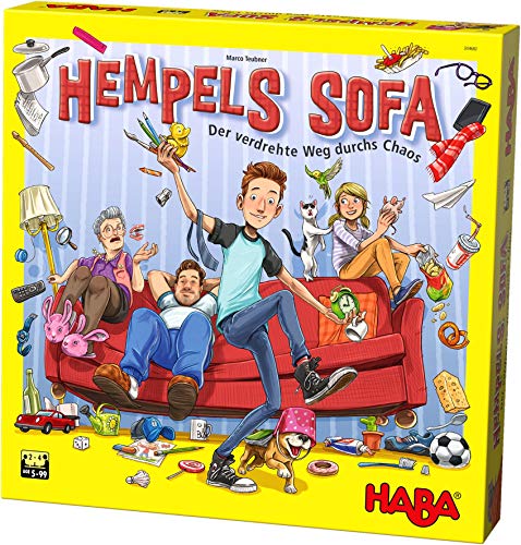 HABA 304682 - Hempels Sofa, Denkspiel mit XXL-Spielplan und 3D-Spielmaterial, Spiel ab 5 Jahren