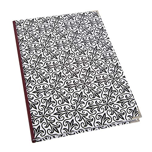 Logbuch-Verlag Notizbuch Blankobuch schwarz weiß - Ornamente orientalisch - leeres Buch zum Selberschreiben DIN A4