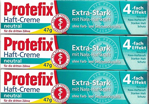 Protefix Extra-Stark neutral Haftcreme 47g 3er Pack (3x 47g)