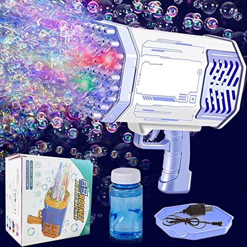 Seifenblasenpistole Set, Automatischer Seifenblasenhersteller mit 2 Seifenblasen Flüssigkeit, Seifenblasenmaschine für Kinder für Outdoor Party Hochzeit und Geburtstag (Lila)