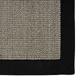 casa pura® Sisal Teppich aus Naturfasern | grau | mit Bordüre aus Baumwolle | pflegeleicht | Größe wählbar (70x130 cm)