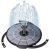 AISITIN Solar Springbrunnen für Außen mit 2.8W Abnehmbares Solarpanel,2 IN 1 DIY Solarbrunnen für Draussen mit Feste Halterung, Teichpumpe mit 6 Effekten für Garten,Teich,Vogelbad,DIY Wasserspiel