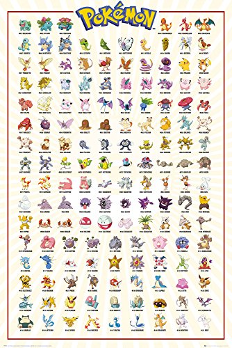 Pokemon Poster Pack Kanto 61 x 91 cm (5) Wall Scrolls