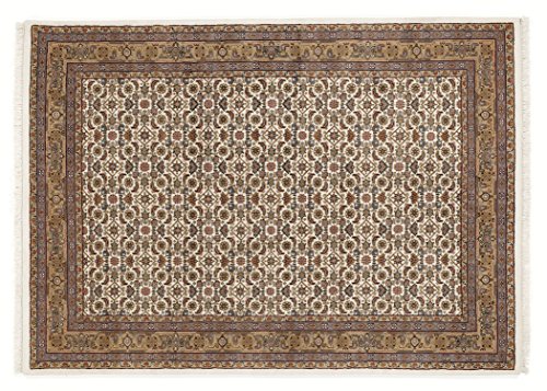 BADOHI HERATI echter klassischer Orient-Teppich handgeknüpft in creme-beige, Größe: 40x60 cm