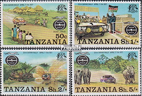 Prophila Collection Tansania 74-77 (kompl.Ausg.) 1977 Safari Rallye (Briefmarken für Sammler) Straßenverkehr
