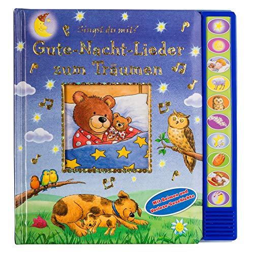 Gute-Nacht-Lieder zum Träumen - Vorlese-Pappbilderbuch mit 10 Melodien für Kinder ab 3 Jahren