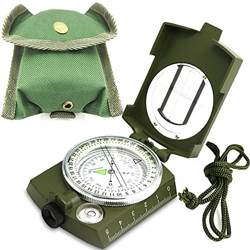 ydfagak Kompass kompass wandern Wasserdicht Wandern Militär Navigation Kompass mit Fluoreszierendem Design, Perfekt für Camping Wandern und andere Outdoor-Aktivitäten