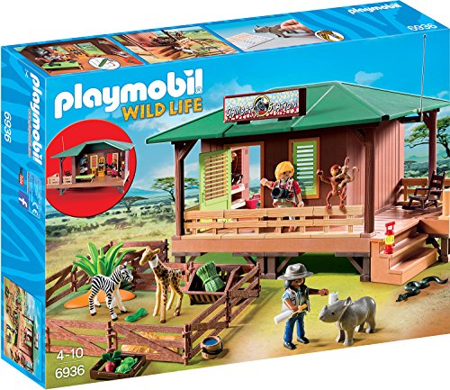 Playmobil 6936- Rangerstation mit Tieraufzucht, Normalverpackung