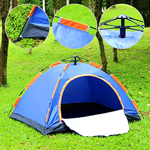 OAICIA Pop Up Zelt Camping Wurfzelt 2 Personen Wasserdicht Ultralight Schnellaufbau mit Netztüren Einfache Einrichtung und Verpacktes für Camping Party Trekking Outdoor Aktivitäten Party