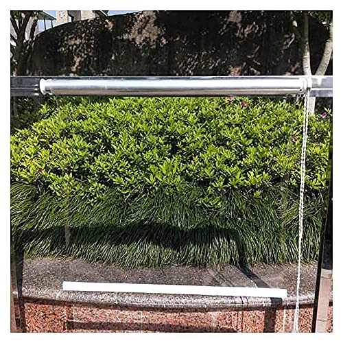 XJJUN Transparente Rollos, 0,5 Mm Dick Wasserdichter PVC-Kunststoff-Außenrollos Mit Zugperlen Türfenstertrennwand (Color : Klar, Size : 1.2x1.5m)
