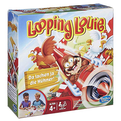 Looping Louie Kinderspiel, lustiges 3D Spiel, Partyspiel für Kindergeburtstage, unterhaltsames Gesellschafts- & Familienspiel, für Kinder & Erwachsene, 2-4 Spieler, ab 4 Jahren